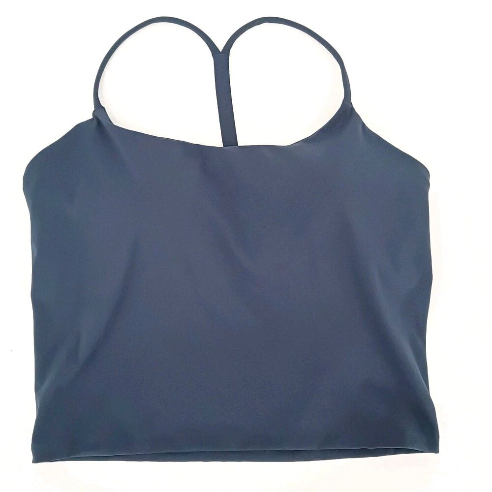 CALIA Inspire T-Back Tank XL Navy Slate Cropped Athletic Yoga Workout Top